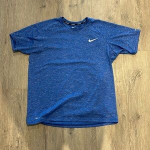 NIKE Shirt Tee Mens Size Large Pro Dri Fit Blue Athletic Active Athleisure Run